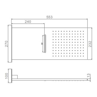 Верхний душ потолочный Raglo R452.01 хром